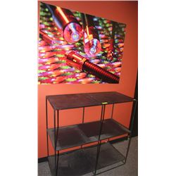 METAL SHELF WITH COLORFUL PICTURE