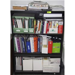 BLACK METAL SHELF WITH PRINTING CATALOGUES & INFO