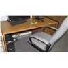 Image 1 : SP WOOD DESK, OFFICE CHAIR, AND MOVABLE FILING