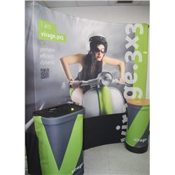 VIRAGE POP UP DISPLAY, COMPLETE WITH POPUP TABLE