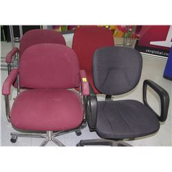 LOT OF 4 ASSORTED OFFICE CHAIRS