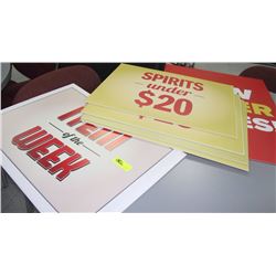LOT OF CORRUGATED ADVERTISMENET BOARDS