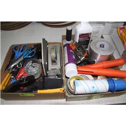 2 BOXES OF OFFICE & SHIPPING SUPPLIES AND MORE