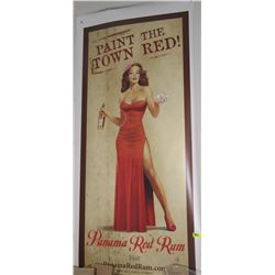 VINYL PANAMA RED RUM ADVERTISMENT POSTER
