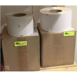 2 BOXES WITH ROLLS OF LABELS