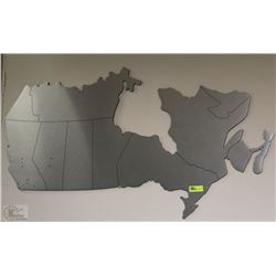 ALUMINUM MAP OF CANADA