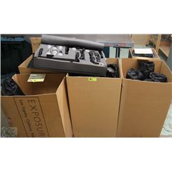 LOT OF SILVER POLE PANEL LIGHTS &