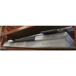 LOT OF MISC THICK BLACK AND WHITE GATER BOARD