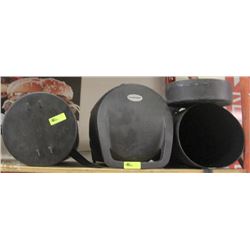 LOT OF 3 USED PLASTIC CASES