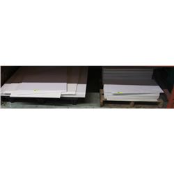 LOT OF CUT PLASTIC BANNER BOARD, 2 DIFFERENT