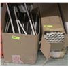Image 1 : 2 BOXES OF ROUND TUBES AND POSTER BOARD RAIL