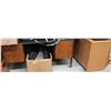 Image 1 : WOOD DESK AND FILING CABINET