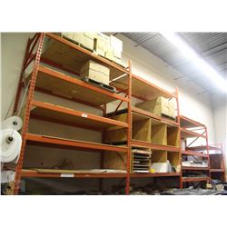 LOT OF 4 SECTIONS PALLET RACKING