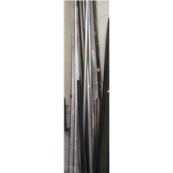 LOT OF ASSORTED STEEL, PLASTIC AND PIANO HINGES