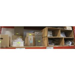 LOT OF MISC CLEAR PLASTIC, LITERATURE, BUSINESS