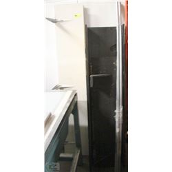 LOT OF WOOD SHELVES AND CONDUIT