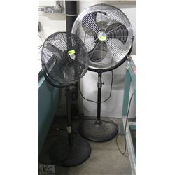 LOT OF 2 ALUMINUM FANS