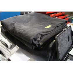 LOT OF 2 BLACK CANVAS TARPS