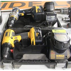 LOT OF 2 CORDLESS 18V DRILLS,