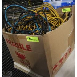 BOX OF EXTENSION CORDS