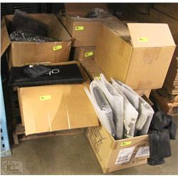 SKID OF NEW & USED PARTS, CARRY CASES, AND MORE