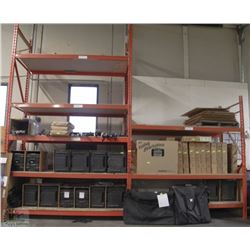 2 SECTIONS OF PALLET RACKING 3 UPRIGHTS, 17 BEAMS