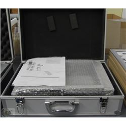 NEW ZED-UP LITERATURE STAND IN SILVER CASE