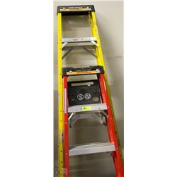 LOT OF TWO FIBRE GLASS LADDERS