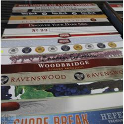 LOT OF ASSORTED LIQUOR ADVERTISMENT STRIPS