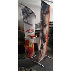 LOT OF 3 ADVERTISEMENT DISPLAY STANDS,