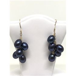 #1-14KT YELLOW GOLD FRESHWATER PEARL EARRINGS