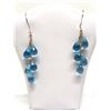 Image 1 : #3-14KT YELLOW GOLD BLUE TOPAZ TEARDROP EARRINGS
