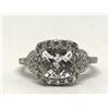 Image 1 : #4-STERLING SILVER CUBIC ZIRCONIA RING