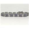 Image 1 : #8-STERLING SILVER TANZANITE BRACELET