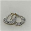 Image 3 : #11-10KT YELLOW GOLD CUBIC CRYSTAL EARRINGS