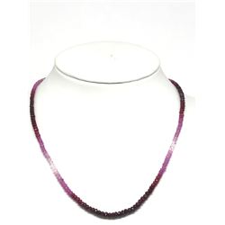 #12-14KT YELLOW GOLD RUBY NECKLACE