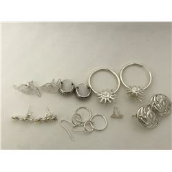 #15-7 PAIRS OF ASSORTED STERLING SILVER EARRINGS