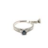 Image 2 : #16-14KT WHITE GOLD BLUE DIAMOND SOLITAIRE RING
