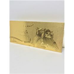 #18-5 GIFT ENVELOPES OF 24KT GOLD FOIL SANTA