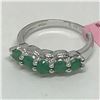 Image 1 : #22-STERLING SILVER EMERALD RING