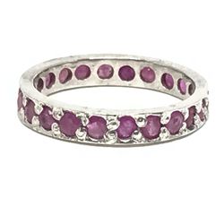 #29-STERLING SILVER RUBY RING