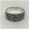 Image 1 : #32-STERLING SILVER MARCASITE RING