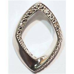#34-STERLING SILVER DIAMOND PENDANT