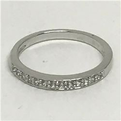 #35-STERLING SILVER CUBIC ZIRCONIA RING