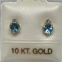 #36-10KT YELLOW GOLD BLUE TOPAZ WITH