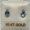 Image 1 : #36-10KT YELLOW GOLD BLUE TOPAZ WITH