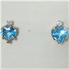 Image 2 : #36-10KT YELLOW GOLD BLUE TOPAZ WITH