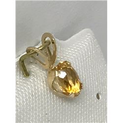 #40-10KT YELLOW GOLD CITRINE PENDANT