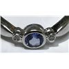Image 2 : #41-10KT WHITE GOLD TANZANITE DIAMOND RING