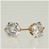 Image 2 : #43-10KT YELLOW GOLD CUBIC ZIRCONIA EARRINGS